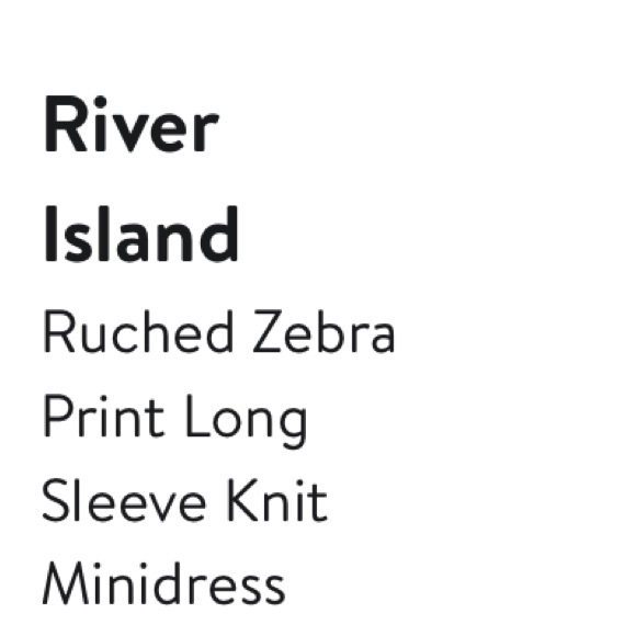 river island zebra print long sleeve minidress w/keyhole neckline SZ 8 (UK 12) - Picture 5 of 17